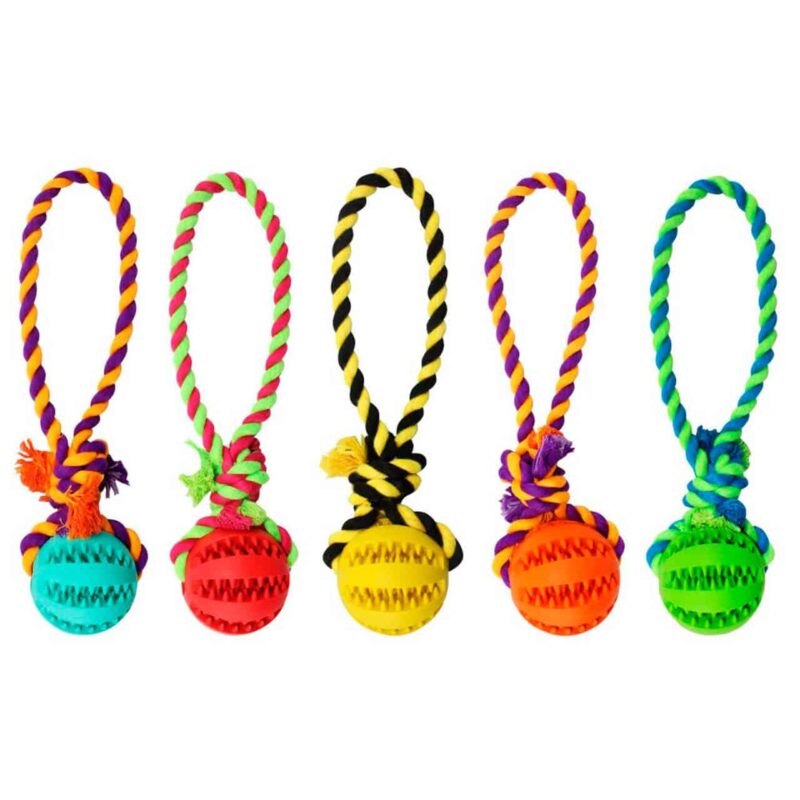 Pelota de béisbol con manija de cuerda de algodón