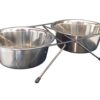 Comedero doble de acero inoxidable - XS