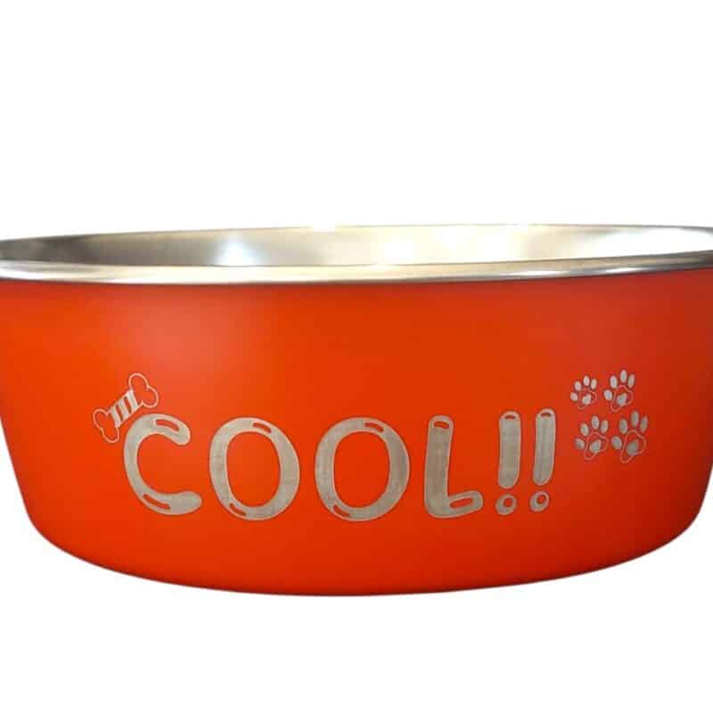 Comedero acero inox. rojo