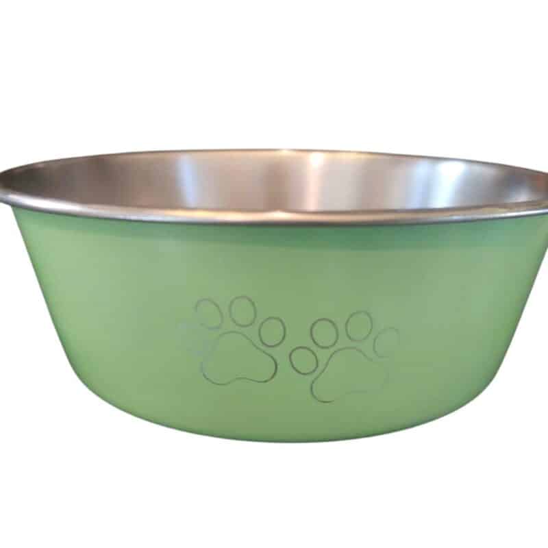 Comedero acero inox con huellitas